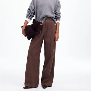 NWT - Women’s Madewell Wide-Leg Harlow Pants Drapey Twill Chocolate Raisin 16W